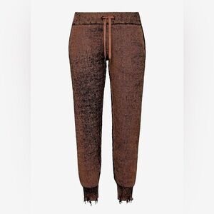 NWT SER.O.YA Jason Sweater Knit Jogger Cognac Dye Effect Brown